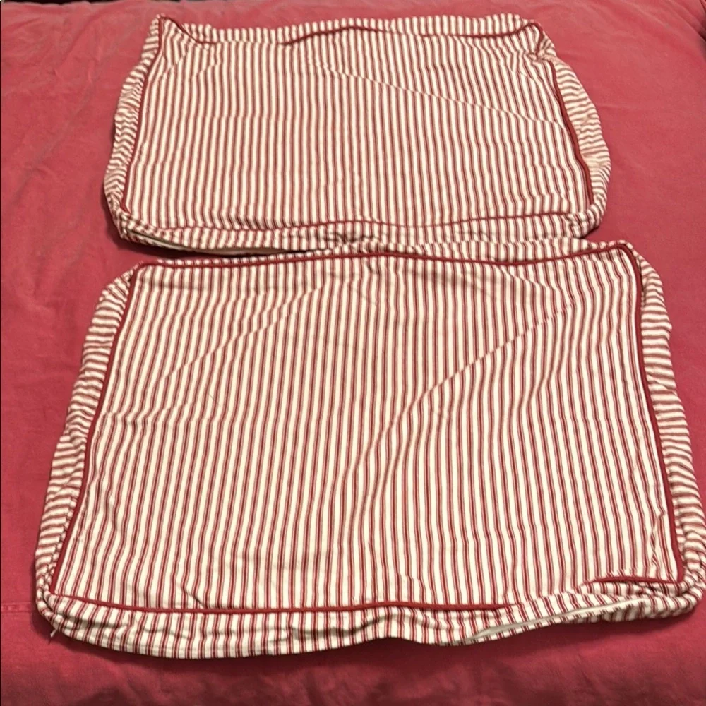 Restoration Hardware Pillow Covers Cases Red and White Furniture Cushion Pillow